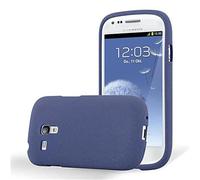 Cadorabo Custodia per Samsung Galaxy S3 MINI in FROST BLU SCURO - Morbida Cover Protettiva Sottile di Silicone TPU con Bordo Protezione - Ultra Slim Case Antiurto Gel Back Bumper Guscio