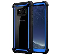 Cadorabo Custodia per Samsung Galaxy S8 PLUS in BLU NERO - 2-in-1 Cover con Bordo Silicone TPU e Schiena Acrilico - Back Hard Case Bumper Antiurto Guscio