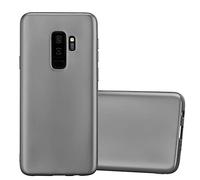 Cadorabo Custodia per Samsung Galaxy S9 PLUS in GRIGIO METALLICO - Morbida Cover Protettiva Sottile di Silicone TPU con Bordo Protezione - Ultra Slim Case Antiurto Gel Back Bumper Guscio