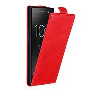 Cadorabo Custodia per Sony Xperia XA1 in ROSSO MELA - Protezione in Stile Flip con Chiusura Magnetica - Case Cover Wallet Book Etui