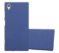 Cadorabo Custodia per Sony Xperia XA1 PLUS in FROST BLU SCURO - Morbida Cover Protettiva Sottile di Silicone TPU con Bordo Protezione - Ultra Slim Case Antiurto Gel Back Bumper Guscio