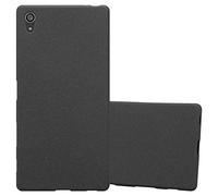 Cadorabo Custodia per Sony Xperia Z5 Premium in Frost Nero - Morbida Cover Protettiva Sottile di Silicone TPU con Bordo Protezione - Ultra Slim Case Antiurto Gel Back Bumper Guscio