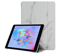 Cadorabo Custodia per tablet compatibile con Apple iPad AIR 2 2014 / AIR 2013 / PRO (9.7 Zoll) - Design Marmo Bianco - Coperchio protettivo ultra sottile in silicone TPU flessibile con funzione stand