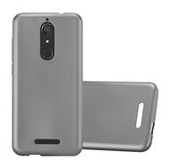 Cadorabo Custodia per WIKO VIEW in GRIGIO METALLICO - Morbida Cover Protettiva Sottile di Silicone TPU con Bordo Protezione - Ultra Slim Case Antiurto Gel Back Bumper Guscio