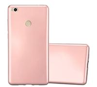 Cadorabo Custodia per Xiaomi Mi Max 2 in ORO ROSA METALLICO - Morbida Cover Protettiva Sottile di Silicone TPU con Bordo Protezione - Ultra Slim Case Antiurto Gel Back Bumper Guscio