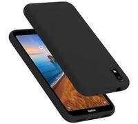 Cadorabo Custodia per Xiaomi RedMi 7A in LIQUID NERO - Morbida Cover Protettiva Sottile di Silicone TPU con Bordo Protezione - Ultra Slim Case Antiurto Gel Back Bumper Guscio