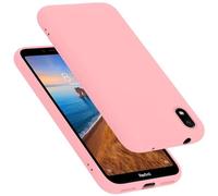 Cadorabo Custodia per Xiaomi RedMi 7A in Liquid Rosa - Morbida Cover Protettiva Sottile di Silicone TPU con Bordo Protezione - Ultra Slim Case Antiurto Gel Back Bumper Guscio