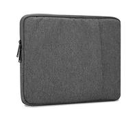 Cadorabo Custodia Portatile 14" in GRIGIO SCURO - Borsa en Tessuto con Interno in Velluto e Scompartimento con Zip Antigraffio per Laptop, Computer Portatile, Tablet etc. - Sleeve Case Protezione