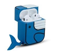 Cadorabo Custodia Protettiva Compatibile con Apple AirPod 1 & 2 - Custodia Portatile in Silicone per Cuffie Portachiavi 3D - nel Design Blue Whale - Custodia con Custodia per Tappi per Le Orecchie