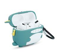 Cadorabo Custodia Protettiva Compatibile con Apple AirPod PRO 2 - Custodia Portatile in Silicone per Cuffie Portachiavi 3D - nel Design Cute Dinosaur - Custodia con Custodia per Tappi per Le Orecchie