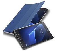 Cadorabo Custodia Tablet per Samsung Galaxy Tab A 2016 (7.0" Zoll) SM-T280N in BLU SCURO JERSEY - Copertura Protettiva Molto Sottile di Similpelle in Stile Libro SENZA Auto Wake Up e Funzione Stand