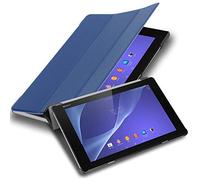 Cadorabo Custodia Tablet per Sony Xperia Tablet Z2 (10.1" Zoll) SGP521 in BLU SCURO JERSEY - Copertura Protettiva Molto Sottile di Similpelle in Stile Libro CON Auto Wake Up e Funzione Stand