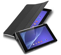 Cadorabo Custodia Tablet per Sony Xperia Tablet Z2 (10.1" Zoll) SGP521 in NERO SATIN - Copertura Protettiva Molto Sottile di Similpelle in Stile Libro CON Auto Wake Up e Funzione Stand