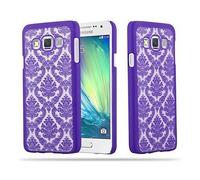 CADORABO Design a fiori resistente a graffi e urti Custodia per Samsung Galaxy A3 2015, VIOLA