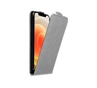 Cadorabo Custodia compatibile con Apple iPhone 12 MINI in GRIGIO TITANIO - Protezione in Stile Flip con Chiusura Magnetica - Case Cover Wallet Book Etui