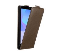 CADORABO design flip con chiusura magnetica Custodia per Honor 7A / Huawei Y6 PRIME 2018, BRUNO CAFFÈ