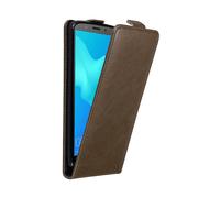 CADORABO design flip con chiusura magnetica Custodia per Honor 7S / Huawei Y5 2018, BRUNO CAFFÈ