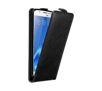 Cadorabo Custodia per Samsung Galaxy J5 2016 in NERO DI NOTTE - Protezione in Stile Flip con Chiusura Magnetica - Case Cover Wallet Book Etui