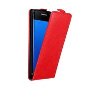 CADORABO design flip con chiusura magnetica Custodia per Samsung Galaxy S7 EDGE, ROSSO MELA
