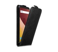 CADORABO design flip con chiusura magnetica Custodia per WIKO VIEW GO, NERO DI NOTTE