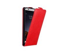 CADORABO design flip con chiusura magnetica Custodia per ZTE Axon 7, ROSSO MELA