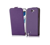 CADORABO design flip realizzato in finta pelle liscia Custodia per Samsung Galaxy NOTE 2, LILA ORCHIDEA
