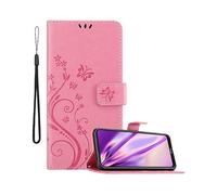 CADORABO design floreale con chiusura magnetica con stand e slot carte Custodia per cellulare per Nokia X10 / X20, ROSA FIORE