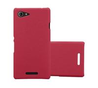 CADORABO Effetto Frosted resistente a graffi e urti Cover per Sony Xperia E3, FROSTY ROSSO