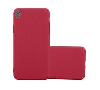 CADORABO Effetto Frosted resistente a graffi e urti Cover per Sony Xperia XA, FROSTY ROSSO