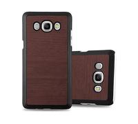 CADORABO effetto legno resistente a graffi e urti Custodia per cellulare per Samsung Galaxy J5 2016, WOODY CAFFÈ