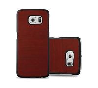 CADORABO effetto legno resistente a graffi e urti Custodia per cellulare per Samsung Galaxy S6, WOODY ROSSO