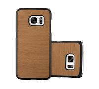 CADORABO effetto legno resistente a graffi e urti Custodia per cellulare per Samsung Galaxy S7, WOODY MARRONE