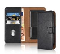 Cadorabo flip case compatibile con Huawei Y6 PRO 2017 custodia per telefono cellulare con slot per schede, 360 gradi protettiva flip case - pelle PU book cover pieghevole NERO