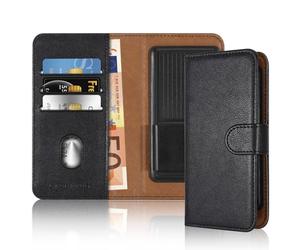 Cadorabo flip case compatibile con WIKO Y81 custodia per telefono cellulare con slot per schede, 360 gradi protettiva flip case - pelle PU book cover pieghevole NERO
