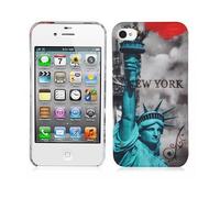 CADORABO hard con design alla moda Cover per Apple iPhone 4 / 4S, NEW YORK - STATUA DELLA LIBERTÀ