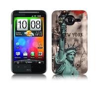 CADORABO hard con design alla moda Cover per HTC Desire HD, NEW YORK - STATUA DELLA LIBERTÀ