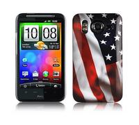 CADORABO hard con design alla moda Cover per HTC Desire HD, STARS AND STRIPES