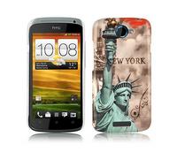 CADORABO hard con design alla moda Cover per HTC ONE S, NEW YORK - STATUA DELLA LIBERTÀ