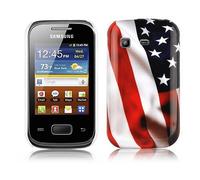 CADORABO hard con design alla moda Cover per Samsung Galaxy POCKET, STARS AND STRIPES