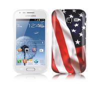 CADORABO hard con design alla moda Cover per Samsung Galaxy TREND LITE, STARS AND STRIPES