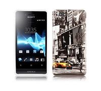 CADORABO hard con design alla moda Cover per Sony Xperia M, NEW YORK CAB