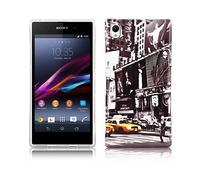 CADORABO hard con design alla moda Cover per Sony Xperia Z1, NEW YORK CAB