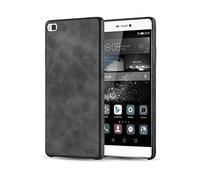 CADORABO hard in similpelle Custodia per cellulare per Huawei P8, VINTAGE NERO