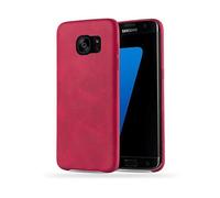 CADORABO hard in similpelle Custodia per cellulare per Samsung Galaxy S7 EDGE, VINTAGE ROSSO