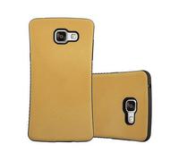 CADORABO hard Small Waist con supporto in gomma antiscivolo Cover per Samsung Galaxy A5 2016, MARRONE ORO