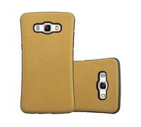 CADORABO hard Small Waist con supporto in gomma antiscivolo Cover per Samsung Galaxy J5 2016, MARRONE ORO