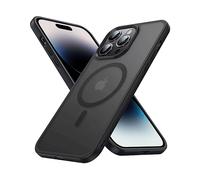 CADORABO Ibrida con bordo in silicone TPU e retro stabile Cover per Apple iPhone 15 PRO, NERO
