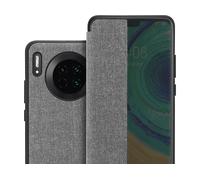 CADORABO in fibra ottica con supporto Custodia per cellulare per Huawei MATE 30, GRIGIO