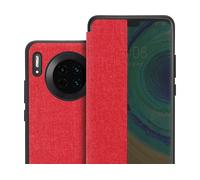CADORABO in fibra ottica con supporto Custodia per cellulare per Huawei MATE 30, ROSSO