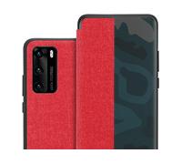 CADORABO in fibra ottica con supporto Custodia per cellulare per Huawei P40, ROSSO